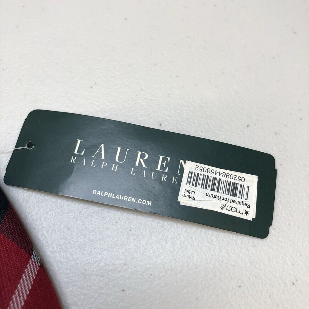 Lauren Ralph Lauren Skirt Red Tartan Plaid Ruffles Knee Length Pull On Women L - Picture 4 of 9